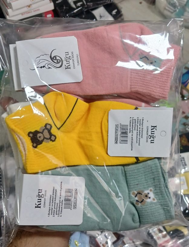 جوراب زنانه تدی 6 رنگ پنبه