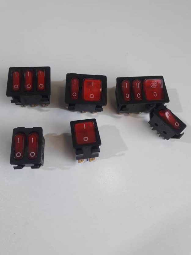 کلید راکر تک پل باریک تک پل پهن دوپل سه پل دوپل فن دار سه پل فن دار